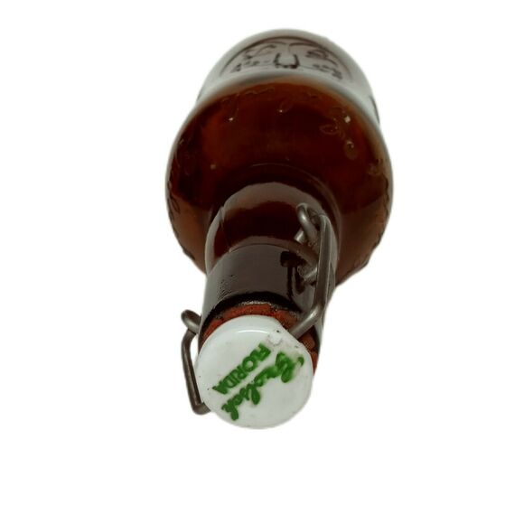 Vintage Grolsch Brown Glass Beer Bottle Porcelain Swing Top Rustic Bar Decor - Picture 7 of 11